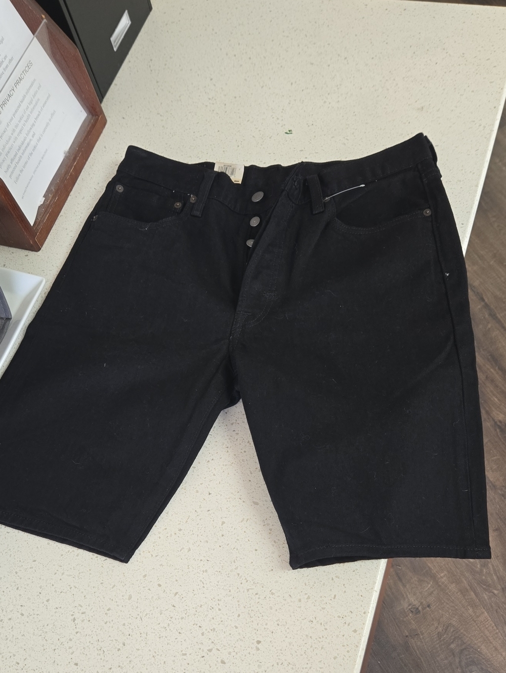 Levi's Black Denim Button-Fly Men's Shorts